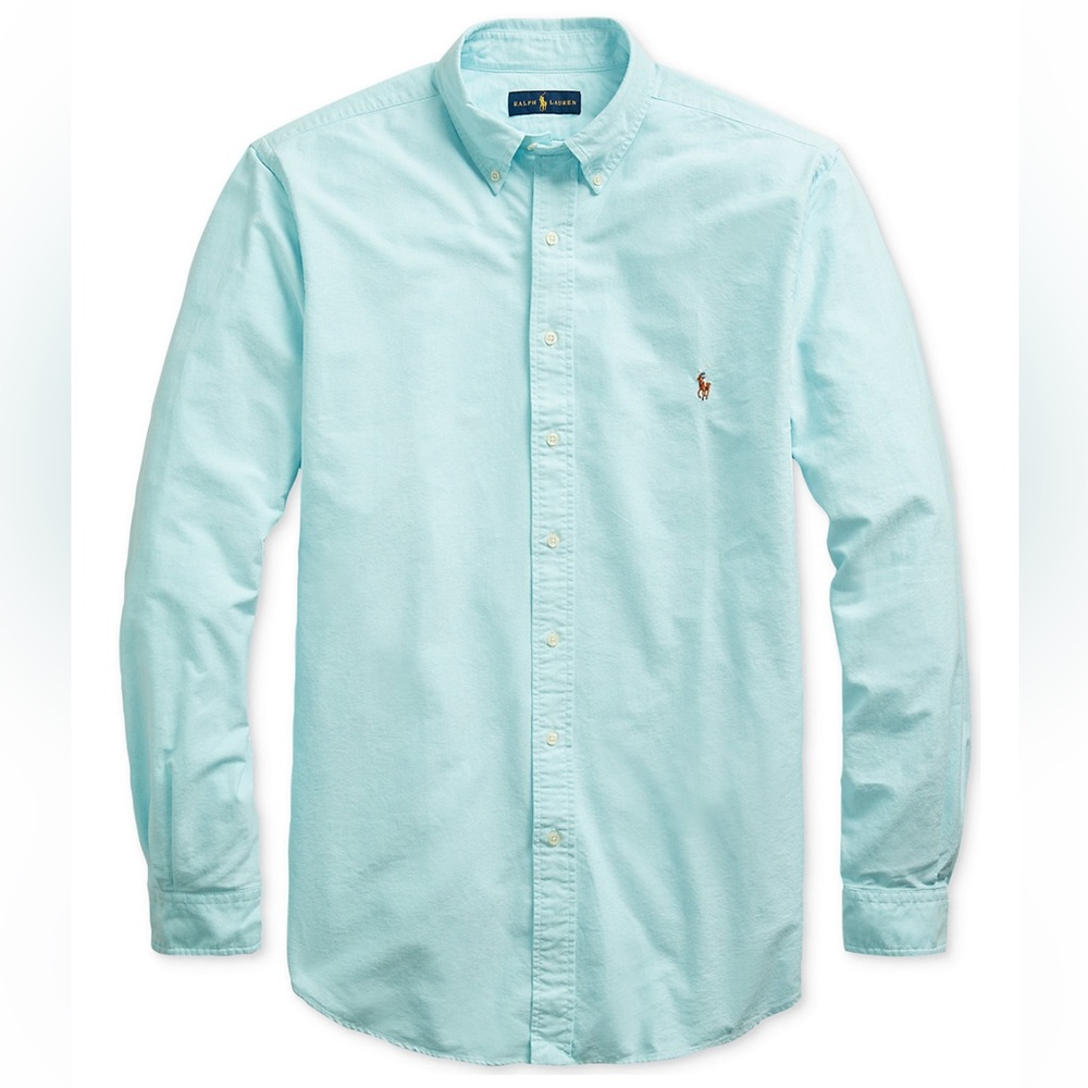 Polo by Ralph Lauren Aqua Button Down Shirt NWT